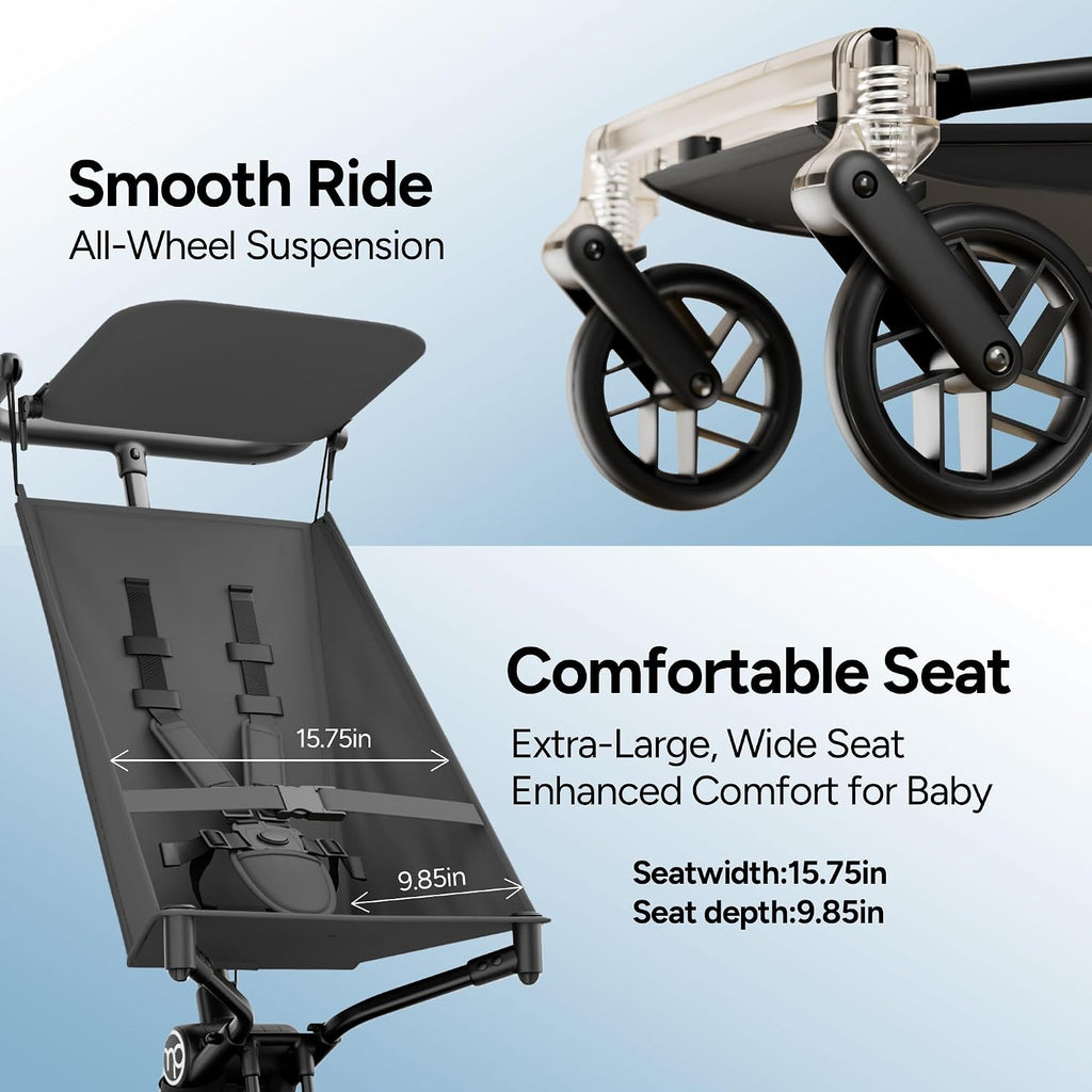 9.8 lbs Ultra - Lightweight Stroller – -Compact, One-Hand Fold