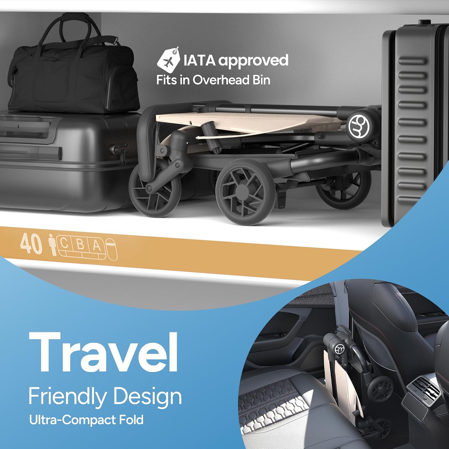 9.8 lbs Ultra - Lightweight Stroller – -Compact, One-Hand Fold