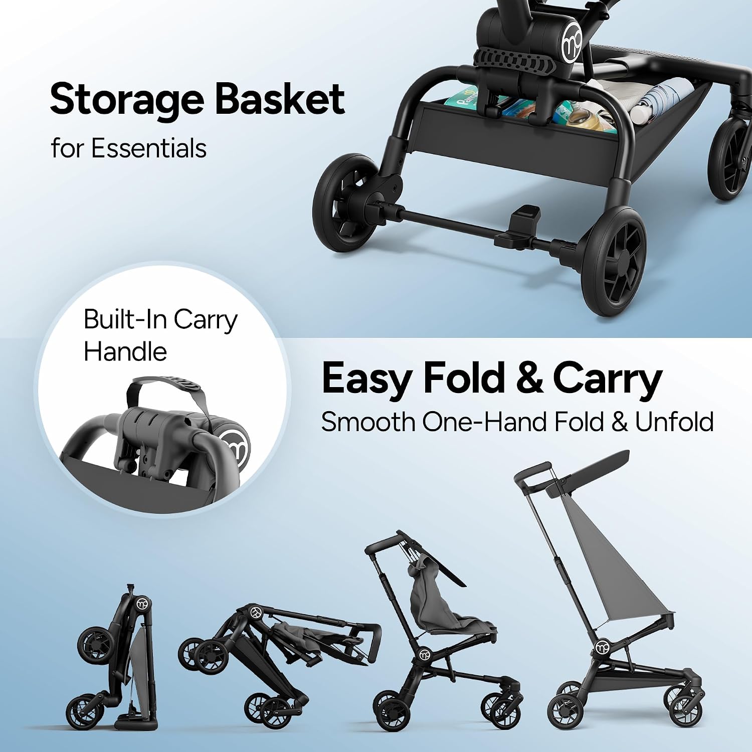 9.8 lbs Ultra - Lightweight Stroller – -Compact, One-Hand Fold