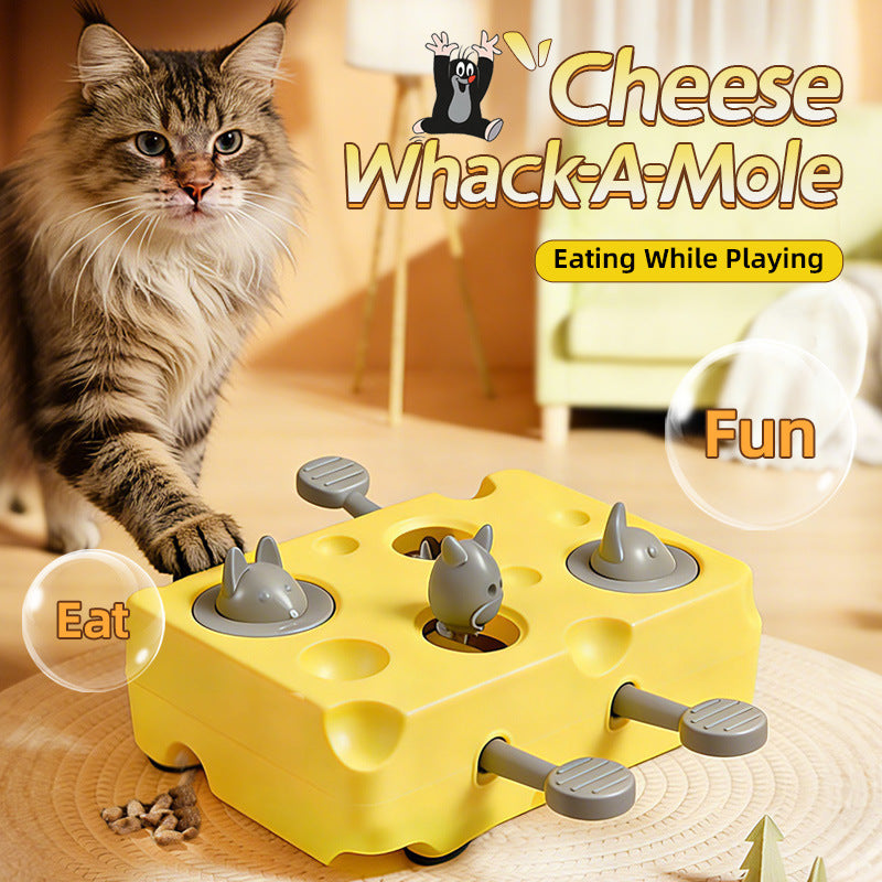 Cheese whack-a-mole toy automatic cat teaser