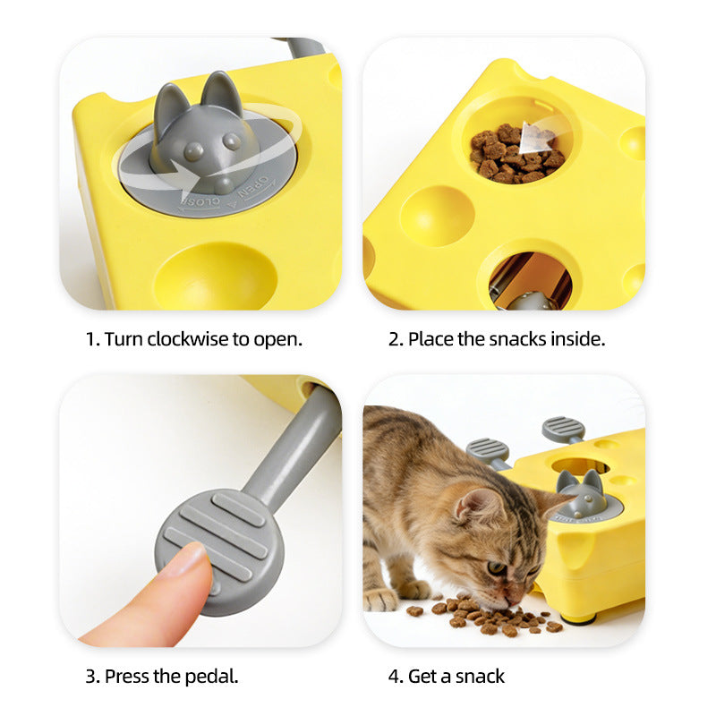 Cheese whack-a-mole toy automatic cat teaser