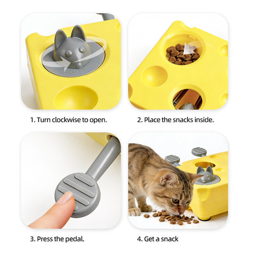 Cheese whack-a-mole toy automatic cat teaser
