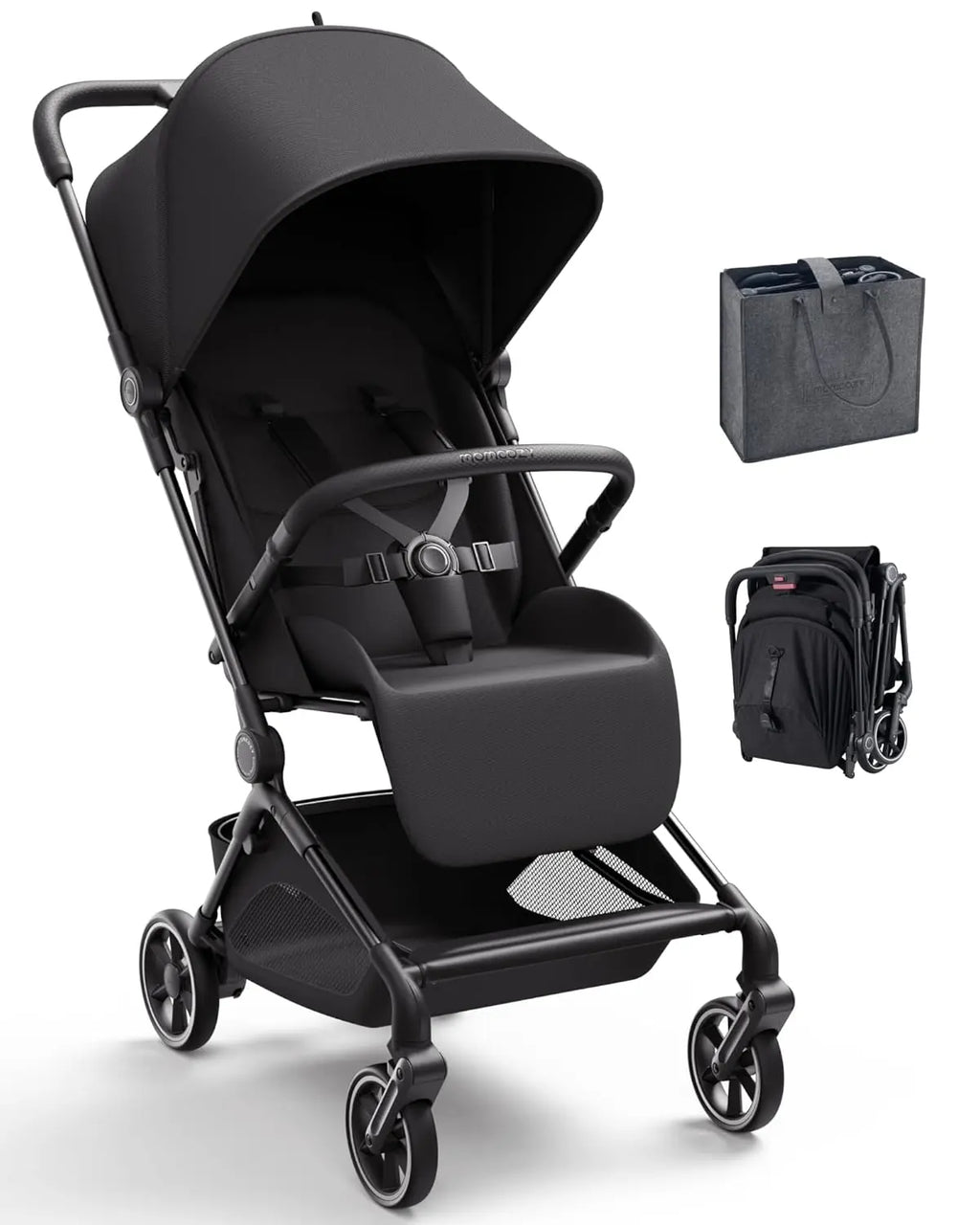 Lightweight Travel Stroller, One Click Fold for Toddlers 6M-3Y, 33L Bottom Storage