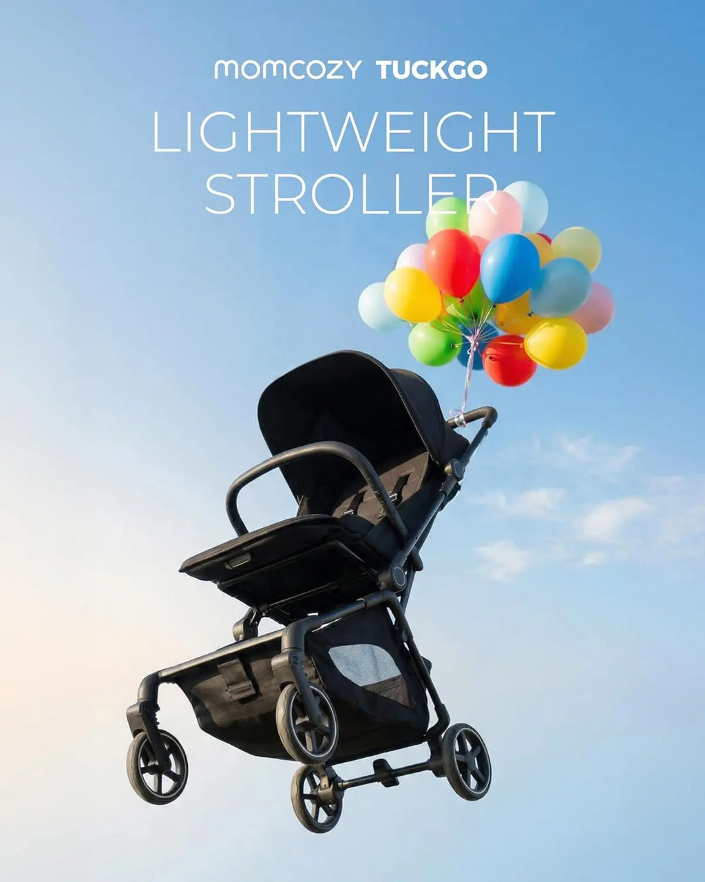 Lightweight Travel Stroller, One Click Fold for Toddlers 6M-3Y, 33L Bottom Storage